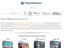 Tablet Screenshot of magicianbusiness.com